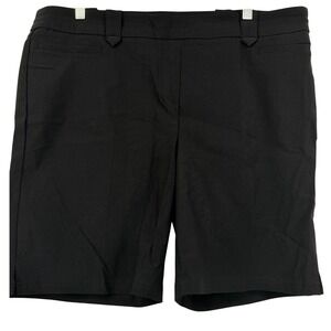 NWT Rekucci Womens Ease into Comfort Modern Office Bermuda Shorts Black Size 18